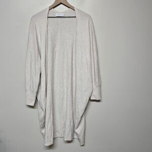 MerSea Women One Size Beige Chelsea Kimono Wrap Cardigan Sweater Cotton Cashmere